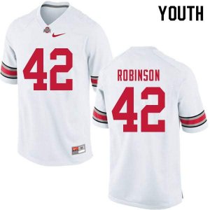 NCAA Ohio State Buckeyes Youth #42 Bradley Robinson White Nike Football College Jersey AWU0645EG